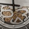 Великий металевий настінний годинник у вінтажному стилі Skeleton Clocks  - фото