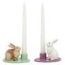 Набір з 2-х керамічних свічників із кроликами H. B. Kollektion  - фото