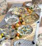Кругле керамічне блюдо з орнаментом у стилі Ренесансу Medicea Brandani  - фото