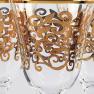 Набір з 6-ти бокалів для води з різьбленням та позолотою Julia Oro Maison  - фото
