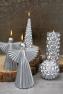 Свічка-конус сріблястого кольору Maison  - фото