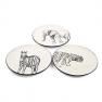 Набір керамічних обідніх тарілок із анімалістичними малюнками Masai 3 шт. Maison  - фото