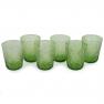 Набір зелених склянок з рельєфною поверхнею, 6 шт. Montego Maison  - фото