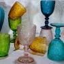 Набір зелених склянок із орнаментом для напоїв Corinto Maison, 6 шт.  - фото