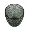 Темно-сірі скляні склянки із коринфським орнаментом, набір 6 шт. Corinto Maison  - фото