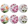 Столовий сервіз з порцеляни на 6 персон з тропічними квітами Blooming Maison  - фото