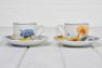 Набір з 6-ти порцелянових кавових чашок з блюдцями Ikebana Maison  - фото
