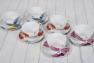 Чашки чайні з гортензією, півонією, маками, календулою, ліліями набір з 6-ти шт. Ikebana Maison  - фото