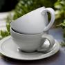 Чашки із блюдцем білі для чаю, набір 6 шт. Friso Costa Nova  - фото