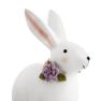 Керамічний декор "Білий кролик з квітами" H. B. Kollektion  - фото
