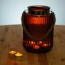 Переносний свічник-ліхтар коричневий зі скла Light and Living  - фото