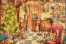 Рушник з бавовни з новорічним малюнком "Іграшковий магазин" Candy Village  - фото