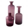 Пляшка-ваза з пурпурного матового скла з високою шийкою Light and Living  - фото