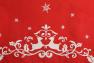 Бавовняний новорічний ранер червоного кольору з білим орнаментом Holly Centrotex  - фото