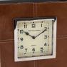 Квадратний годинник з коричневої шкіри та нікелю у вигляді кулона Light and Living  - фото