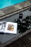 Журнальний столик, обплетений темним штучним ротангом, Celeste Skyline Design  - фото