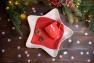 Новорічна чашка із червоної кераміки з рельєфними елементами "Сніжинки" Bordallo  - фото