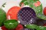 Баклажанова десертна тарілка у формі ялинкової іграшки "Новорічне диво" Bordallo  - фото