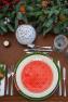 Помаранчева десертна тарілка у формі ялинкової іграшки "Новорічне диво" Bordallo  - фото