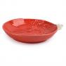 Червона керамічна тарілка для супу у формі ялинкової іграшки "Новорічне диво" Bordallo  - фото