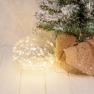 Скляна куля з LED-підсвічуванням, новорічний декор для дому EDG  - фото