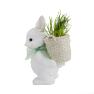 Пасхальна біла статуетка "Кролик з плетеним кошиком" H. B. Kollektion  - фото