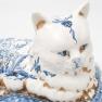 Статуетка "Кіт на блакитній подушці" Ceramiche Bravo  - фото