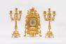 Набір з камінного годинника та двох канделябрів з латуні золотистого кольору. Alberti Livio  - фото