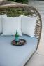 Круглий лаунж-диван з навісом із штучного ротанга Amber Skyline Design  - фото