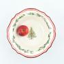 Глибокий салатник із колекції різдвяної кераміки Holly Bizzirri  - фото