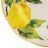 Тарілка обідня з кераміки ручної роботи з яскравим розписом "Лимони" Bizzirri  - фото