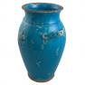 Синя підлогова ваза з потертостями та ефектом кракелюру "Помпеї" Bizzirri  - фото