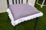 Наволочка для подушки на стілець з білим рюшем по краю Blanc  - фото