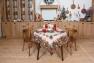 Гобеленова ошатна скатертина з люрексом "Новорічна гірлянда" Villa Grazia Premium  - фото