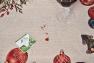 Водовідштовхуюча скатертина з гобелену з тефлоновим просоченням і люрексом "Новорічна гірлянда" Villa Grazia Premium  - фото