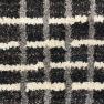 Коричневий середньоворсовий килим із білими смугами Alfa SL Carpet  - фото