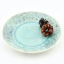 Салатна тарілка із блакитної глазурованої кераміки Madeira Costa Nova  - фото