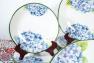Керамічний сервіз із великою таріллю та салатником «Блакитна гортензія» Villa Grazia  - фото