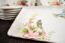 Прямокутна керамічна таріль з малюнком у яскравій палітрі «Весна» Bizzirri  - фото