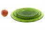 Комплект тарілок Provenzale із зеленого скла з рельєфним візерунком Zafferano  - фото