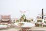 Овальна керамічна таріль для новорічного столу «Зимовий букет» Villa Grazia  - фото