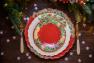 Блюдо червоне з хвилястим краєм "Різдвяна гірлянда" Bordallo  - фото