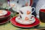 Набір із 6-ти чашок із блюдцями для чаю Campagne Bastide  - фото
