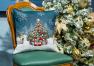 Наволочка з водовідштовхувального гобелену із зображенням новорічної ялинки "Казкова ніч" Villa Grazia Premium  - фото