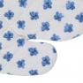 Прихватка-рукавичка з блакитною окантовкою та квітами Medicea Brandani  - фото