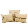 Декоративна подушка із сатину бежевого кольору Brenta Bic Ricami  - фото