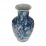 Керамічна ваза синя з квітковим візерунком Mastercraft  - фото