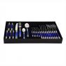 Набір столових приладів із витонченими синіми ручками Queen DomusDesign  - фото