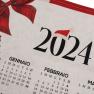 Кухонний бавовняний рушник Calendario 2024 з принтом календаря італійською мовою Centrotex  - фото
