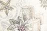 Новорічна гобеленова наволочка з люрексом та тефлоновим просоченням "Срібна пуансеттія" Villa Grazia Premium  - фото